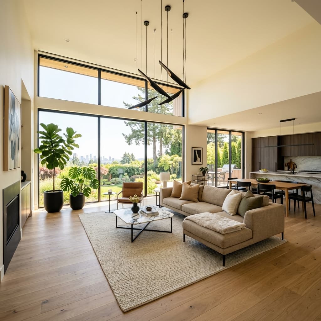 Beautiful home interior protected by maintenance plan