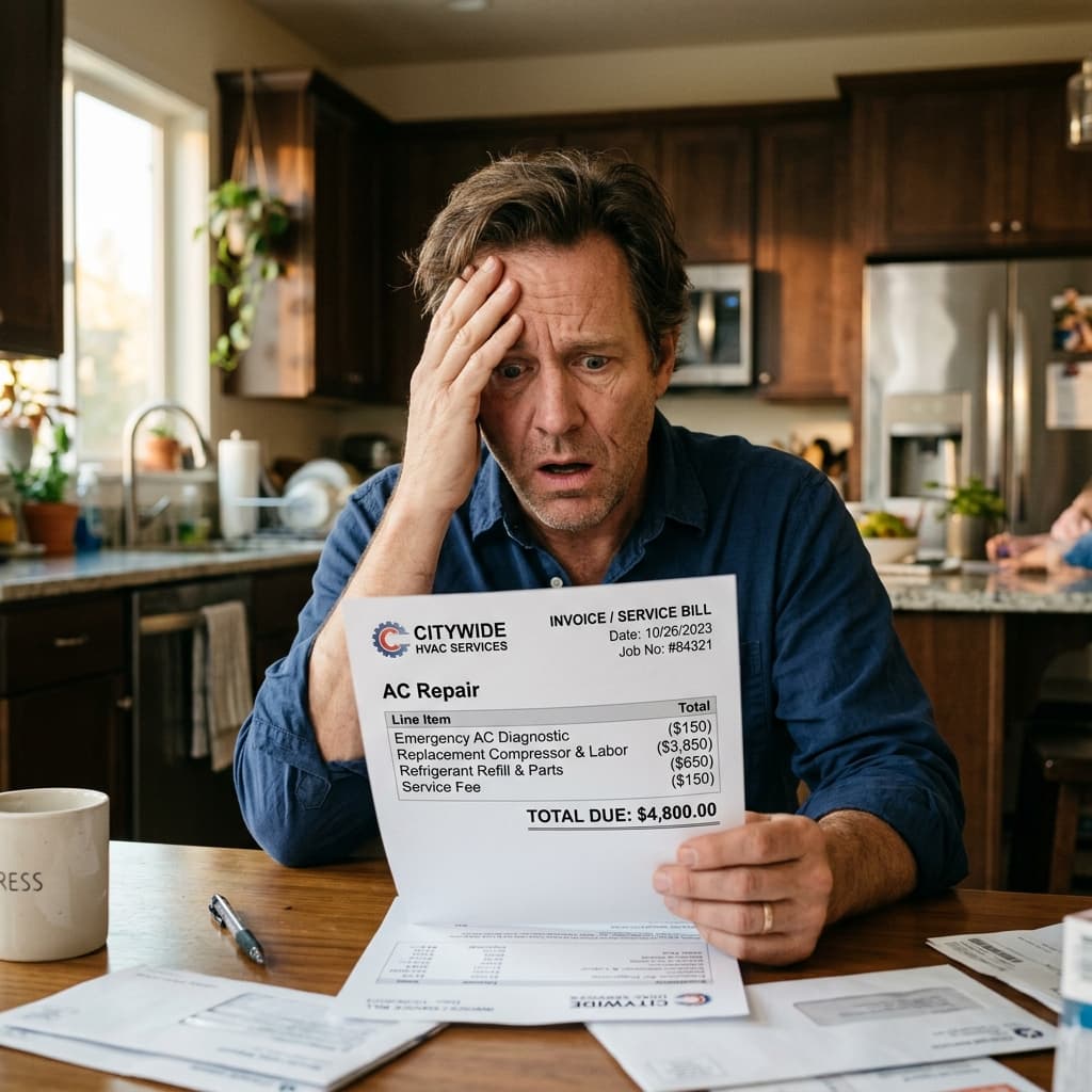 Homeowner shocked by a large AC repair bill
